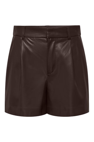 Short regular taille haute - Marron foncé