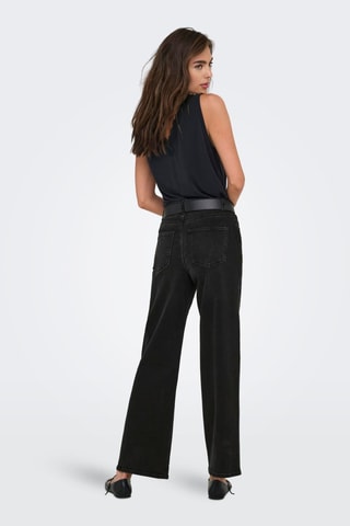 Jean large taille haute - Noir