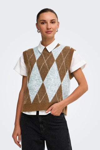 Pull sans manches - Marron