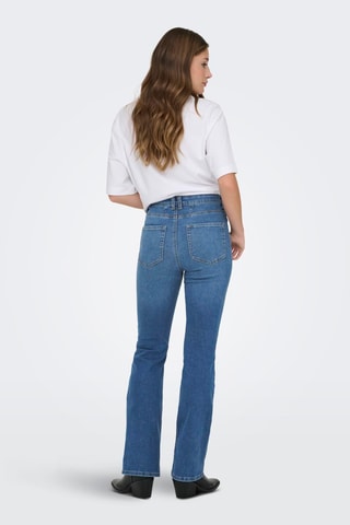 Jean flare taille haute - Ciel