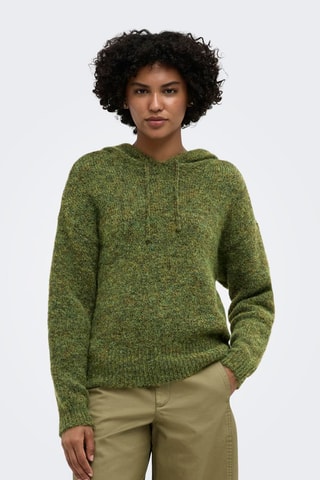 Pull à capuche - Vert