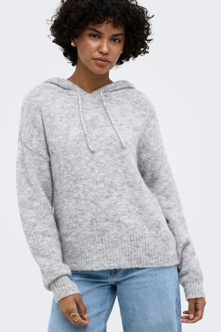 Pull à capuche - Gris chiné