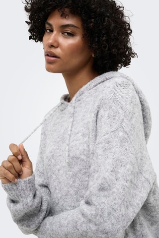 Pull à capuche - Gris chiné