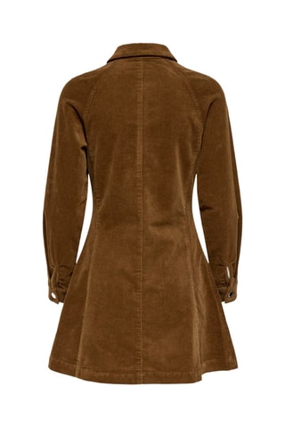 Robe chemise en velours - Marron