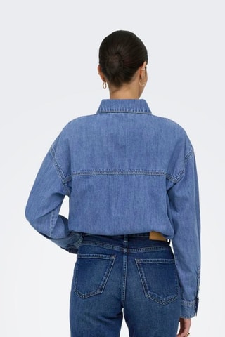 Chemisier regular en jean - Bleu cobalt