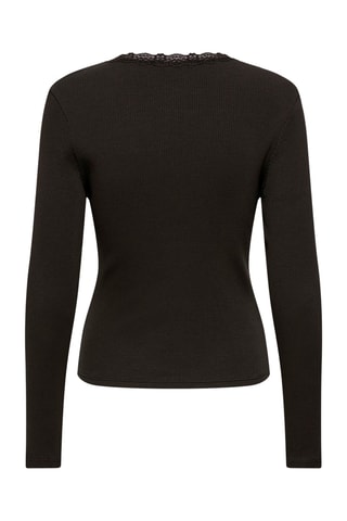 Top en coton biologique - Marron foncé
