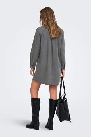 Robe chemise en jean - Gris