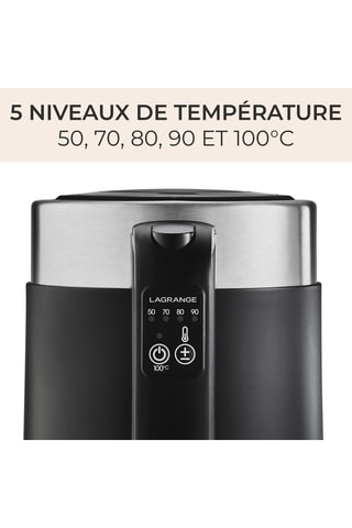Instelbare Waterkoker - 1,7 l - 2000 W - Zwart