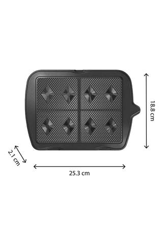 Antiaanbakplaat 4 wafelplaten