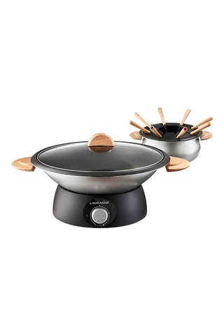 Wok- en fonduepan  2-in-1 Classic - 8 personen - 900 W