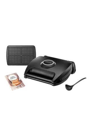 Wafelijzer voor 4 wafels + klassieke plaat + lepel