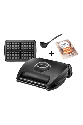Wafelijzer voor 4 wafels + Brusselse Wafels + lepel - 1700 W