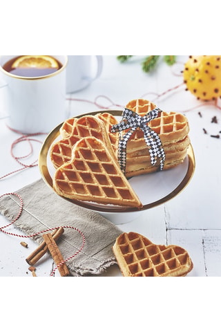 Plaat met antiaanbaklaag 6 Wafels Hart