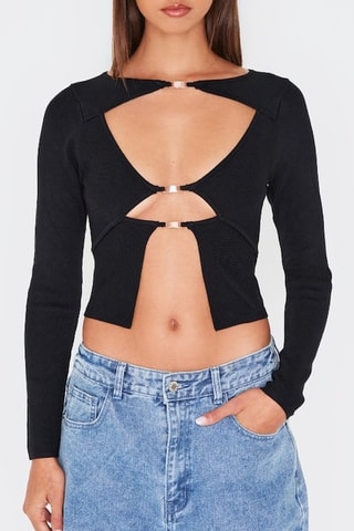 Korte Trui - Zwart - Prettylittlething