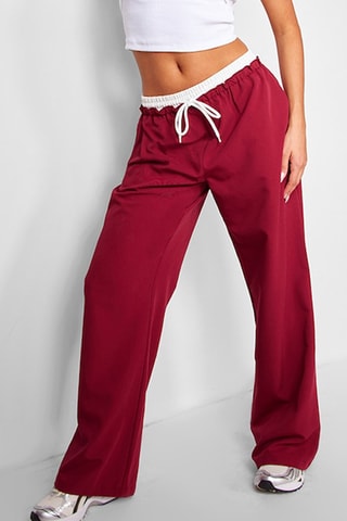 Broek - Bordeauxrood - Prettylittlething