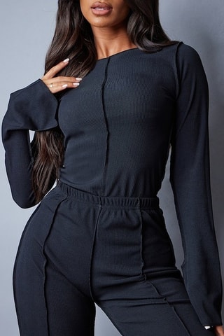 Top - Zwart - Prettylittlething