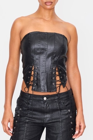 Crop Top - Zwart - Prettylittlething