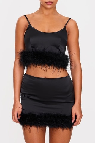 Crop Top - Zwart - Prettylittlething