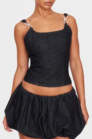 Top - Zwart - Prettylittlething