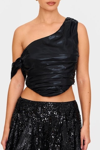 Asymmetrische Top - Zwart - Prettylittlething