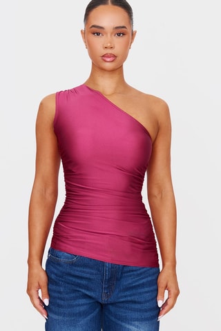 Asymmetrische Top - Bordeauxrood