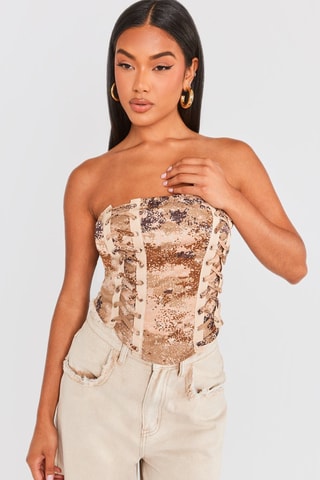 Strapless Top - Beige