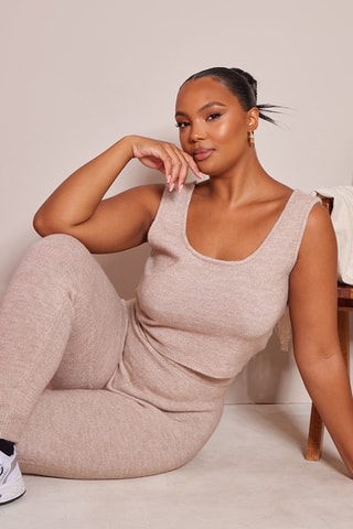 Crop Top - Gemêleerd Beige