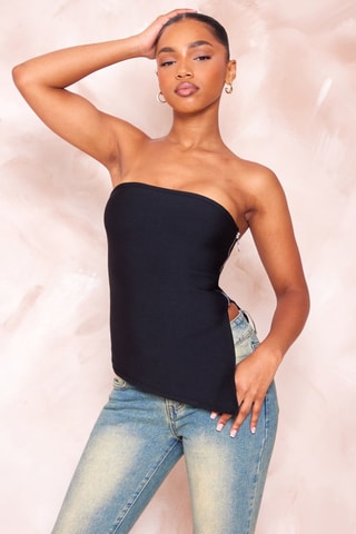 Strapless Top - Zwart