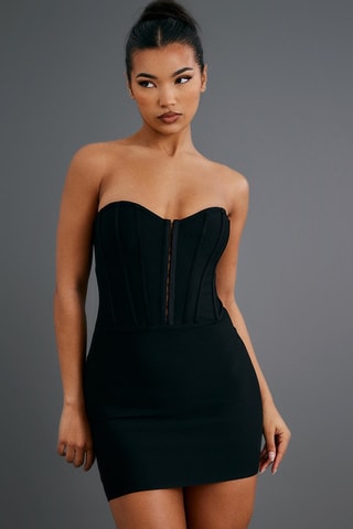 Strapless Jurk - Zwart