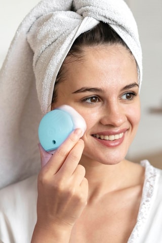 Spazzola detergente e massaggiante in silicone Luna 4 Play - Turchese