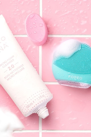Spazzola detergente e massaggiante in silicone Luna 4 Play - Turchese