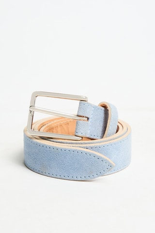 Cinturón de piel nobuk bovina - Azul claro
