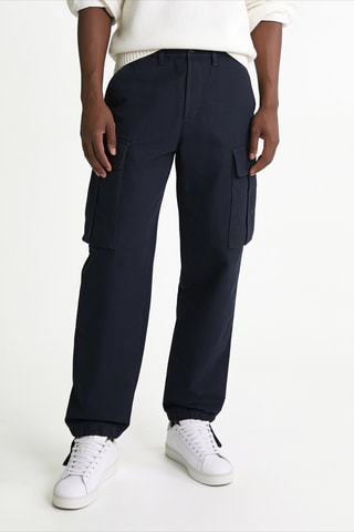 Pantalón cargo de lino - Azul marino