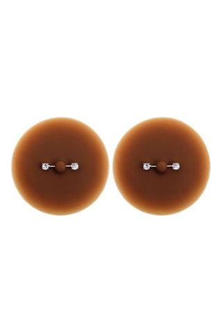 Tepelplakkers Piercing - Donkerbruin -