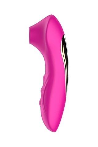 Silicone Clitorisstimulator en Tepelplakkers - Fuchsia - 12,1 cm