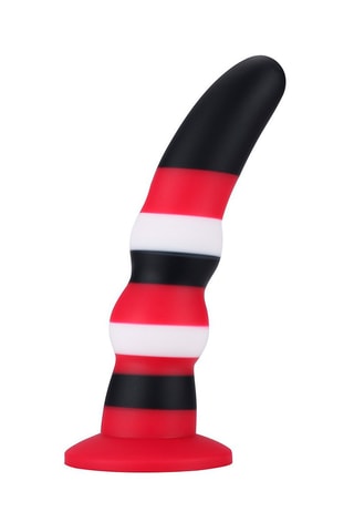 Dildo met Zuignap  Zwart en Rood - 19 cm