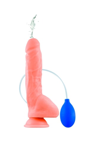 Waterproof zuignapdildo met testikels 
Beige - 23 cm