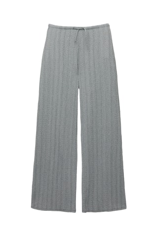 Pantalon taille haute - Gris clair chiné