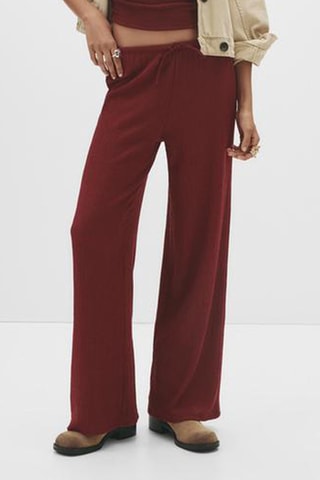 Pantalon wide legs - Bordeaux