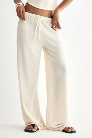 Pantalon wide legs - Ecru