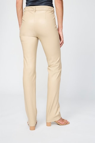 Pantalon droit taille haute - Beige