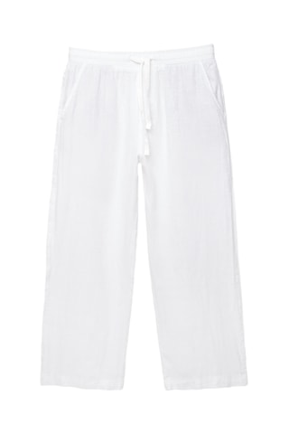 Pantalon baggy en lin - Blanc