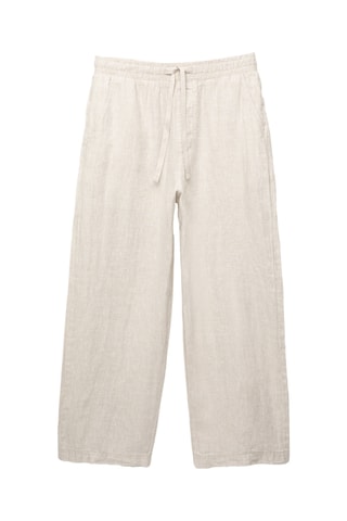 Pantalon baggy en lin - Ecru