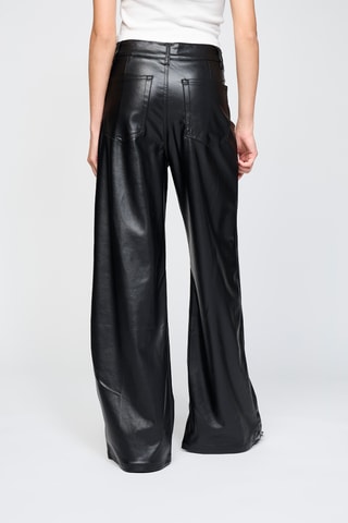 Pantalon wide legs taille haute - Noir