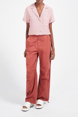 Pantalon parachute Rouge