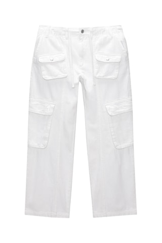 Pantalon cargo - Blanc