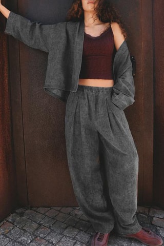 Pantalon en lin - Indigo