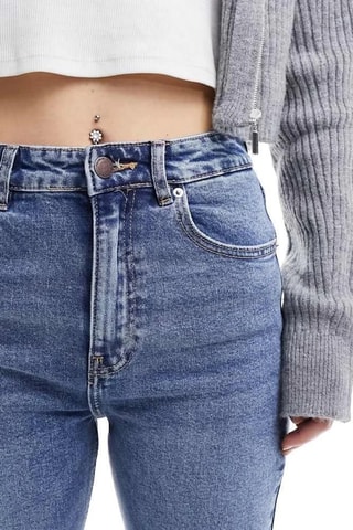 Jean mom - Bleu cobalt