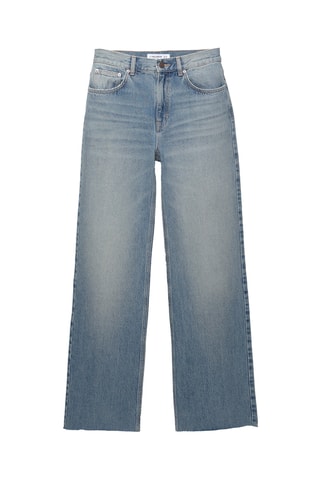Jean droit taille haute - Bleu cobalt