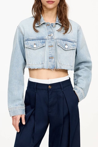 Veste court en jean - Bleu clair